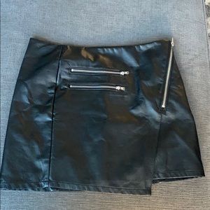 Faux leather skirt